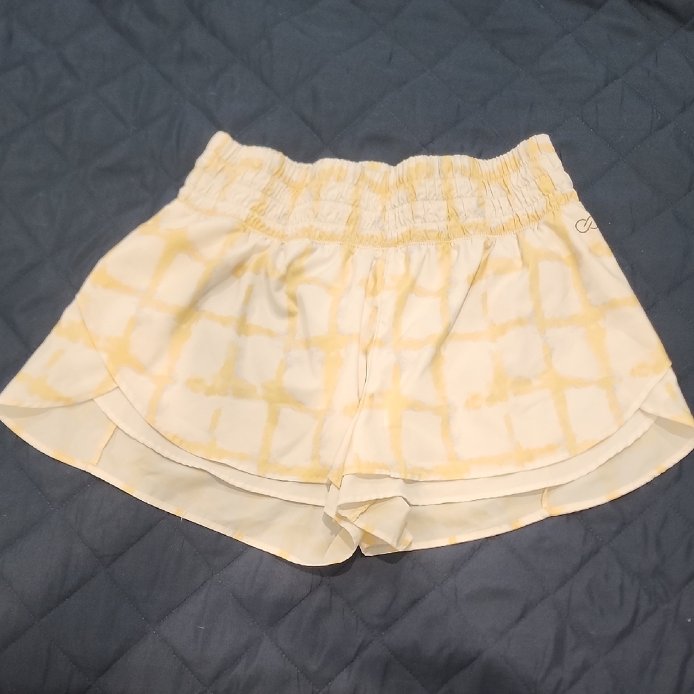 CALIA by Carrie Underwood Yellow and White‎ Athletic Shorts